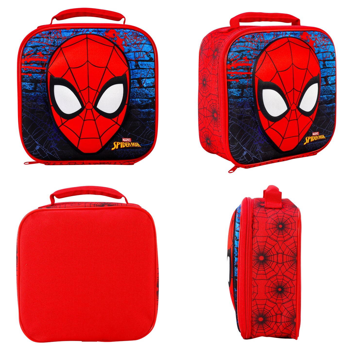 Spiderman 3D Rectangular Insulated Lunch Box Bag for Boys and Girls, Perfect Size for Packing Hot or Cold Snacks for School and Travel, BPA Free