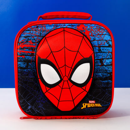 Spiderman 3D Rectangular Insulated Lunch Box Bag for Boys and Girls, Perfect Size for Packing Hot or Cold Snacks for School and Travel, BPA Free