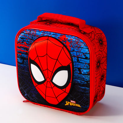 Spiderman 3D Rectangular Insulated Lunch Box Bag for Boys and Girls, Perfect Size for Packing Hot or Cold Snacks for School and Travel, BPA Free