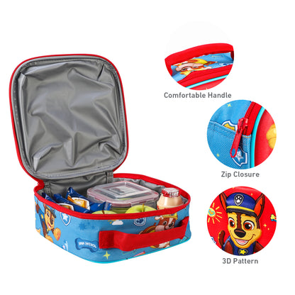 Paw Patrol Boy 3D Rectangular Insulated Lunch Box Bag for Boys and Girls, Perfect Size for Packing Hot or Cold Snacks for School and Travel, BPA Free