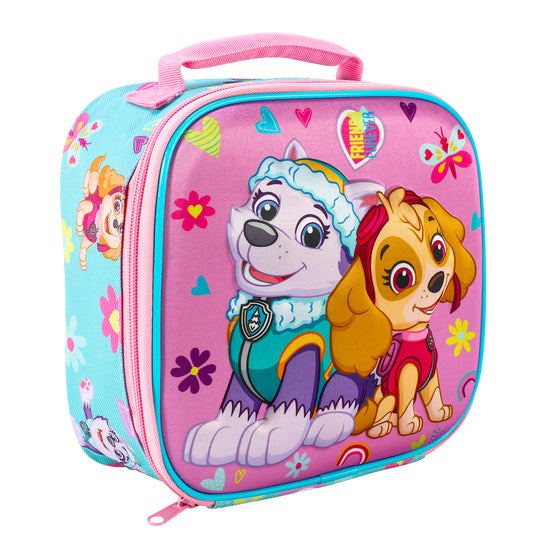 Paw Patrol Girl 3D Rectangular Insulated Lunch Box Bag for Boys and Girls, Perfect Size for Packing Hot or Cold Snacks for School and Travel, BPA Free