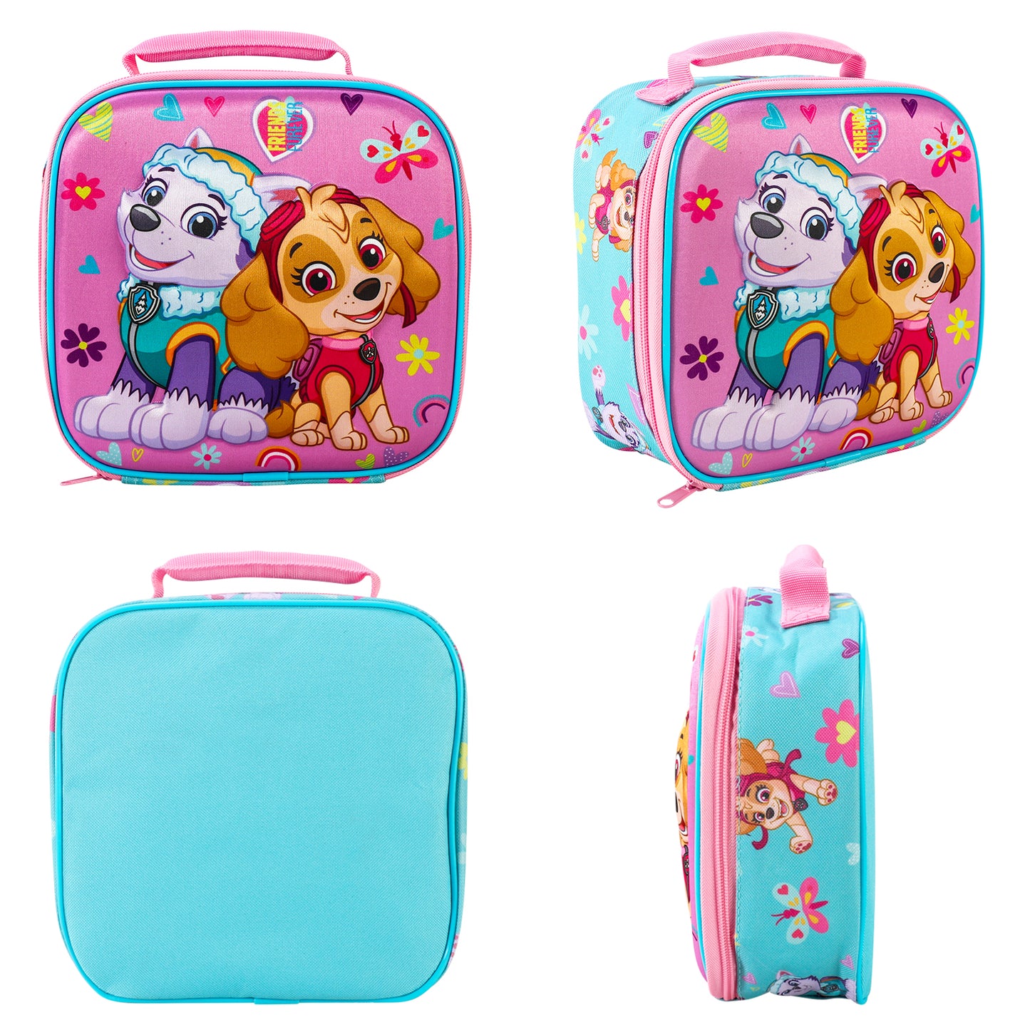 Paw Patrol Girl 3D Rectangular Insulated Lunch Box Bag for Boys and Girls, Perfect Size for Packing Hot or Cold Snacks for School and Travel, BPA Free