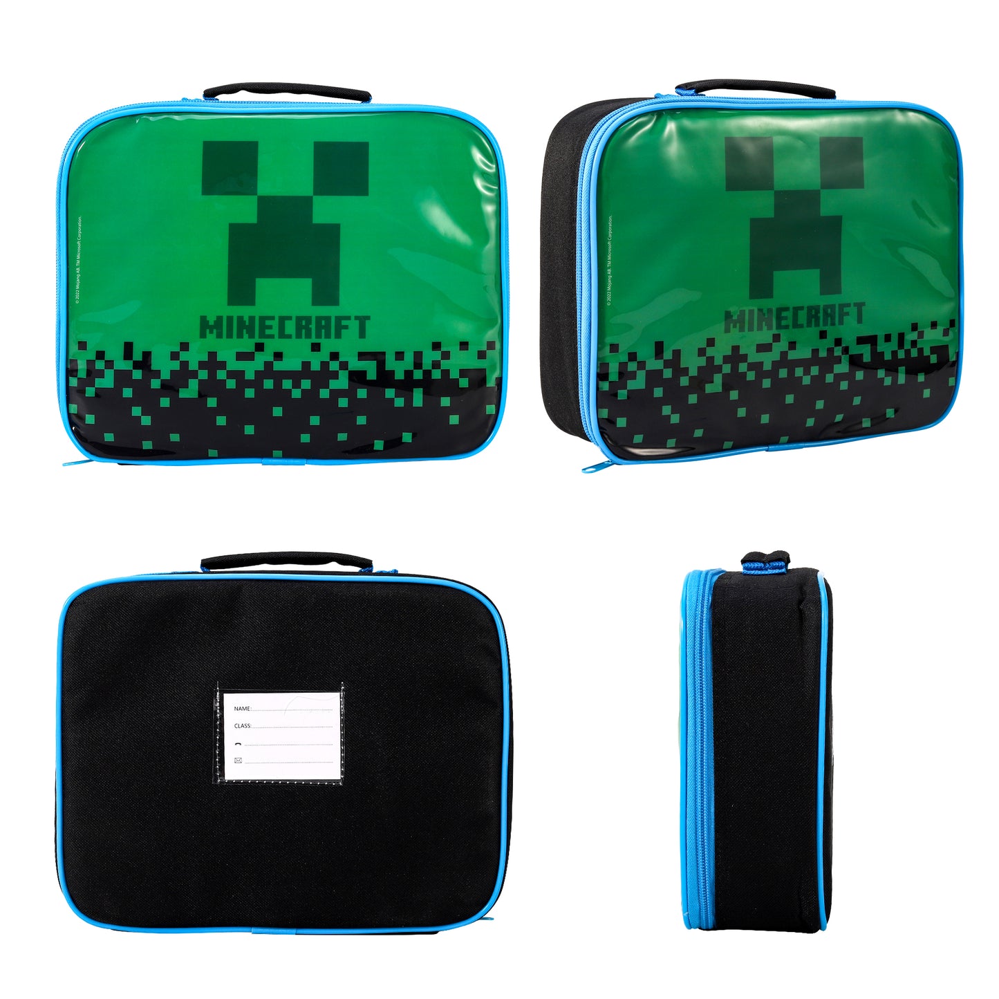 Minecraft Rectangular Insulated Lunch Box Bag for Boys and Girls, Perfect Size for Packing Hot or Cold Snacks for School and Travel, BPA Free