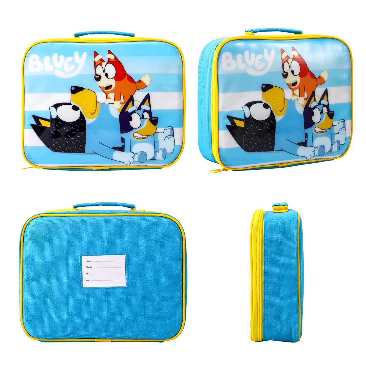 Bluey Rectangular Insulated Lunch Box Bag for Boys and Girls, Perfect Size for Packing Hot or Cold Snacks for School and Travel, BPA Free