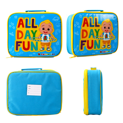 Cocomelon Rectangular Insulated Lunch Box Bag for Boys and Girls, Perfect Size for Packing Hot or Cold Snacks for School and Travel, BPA Free