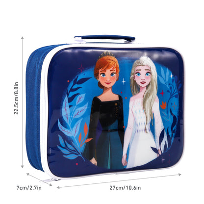 Frozen Rectangular Insulated Lunch Box Bag for Boys and Girls, Perfect Size for Packing Hot or Cold Snacks for School and Travel, BPA Free