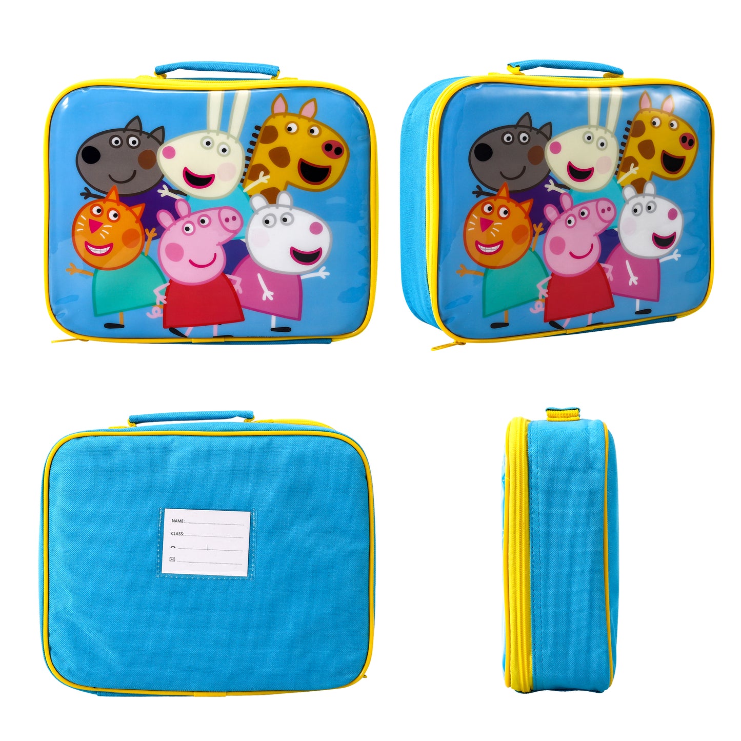 Peppa Pig Rectangular Insulated Lunch Box Bag for Boys and Girls, Perfect Size for Packing Hot or Cold Snacks for School and Travel, BPA Free