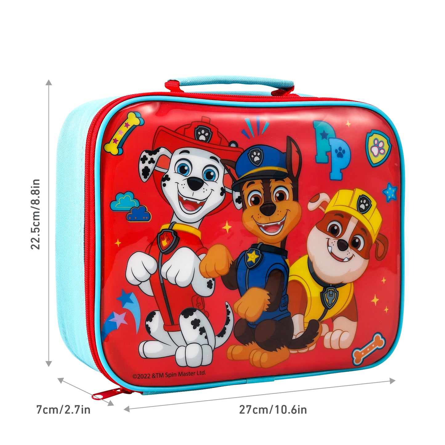 Paw Patrol Rectangular Insulated Lunch Box Bag for Boys and Girls, Perfect Size for Packing Hot or Cold Snacks for School and Travel, BPA Free