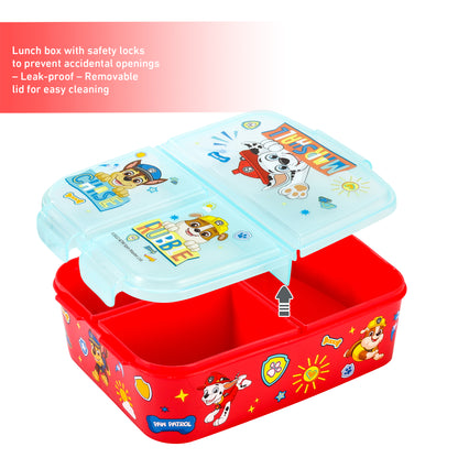 Paw Patrol Kids Childrens Lunch Box Set – Insulated Lunch Bag, Multicompartment Lunch Box & 540ml Water Bottle - School Travel Lunch Food Set, BPA Free