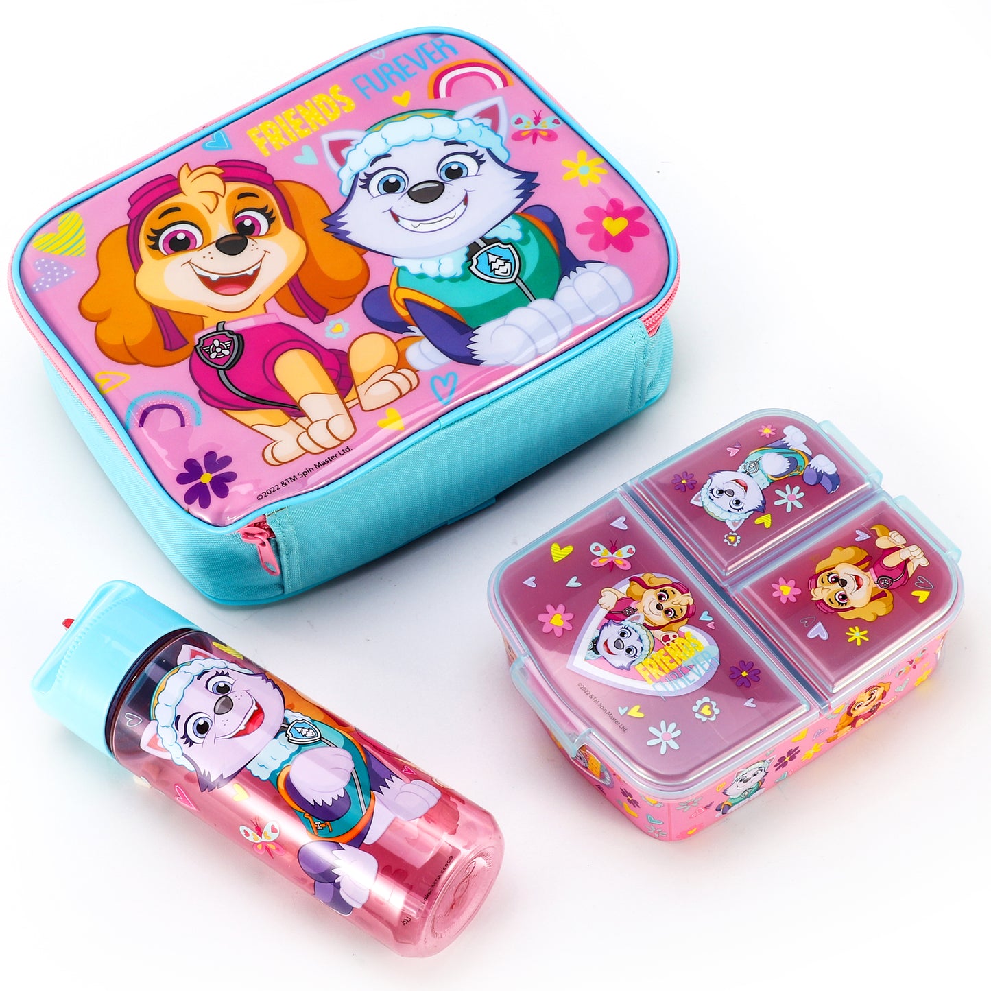 Paw Patrol Kids Childrens Lunch Box Set – Insulated Lunch Bag, Multicompartment Lunch Box & 540ml Water Bottle - School Travel Lunch Food Set, BPA Free