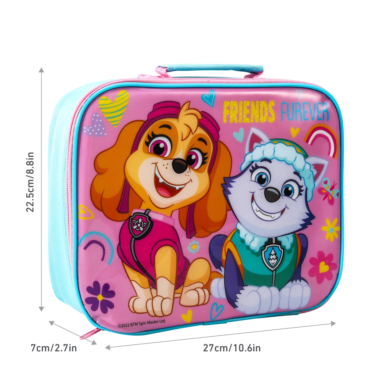 Paw Patrol Girl Rectangular Insulated Lunch Box Bag for Boys and Girls, Perfect Size for Packing Hot or Cold Snacks for School and Travel, BPA Free