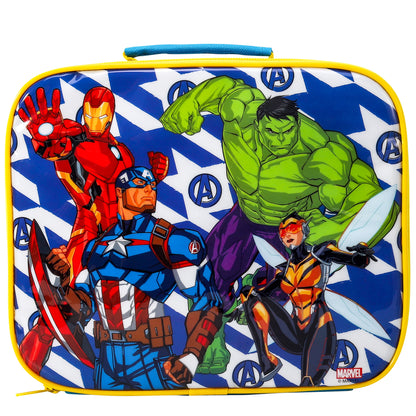 Avengers Rectangular Insulated Lunch Box Bag for Boys and Girls, Perfect Size for Packing Hot or Cold Snacks for School and Travel, BPA Free