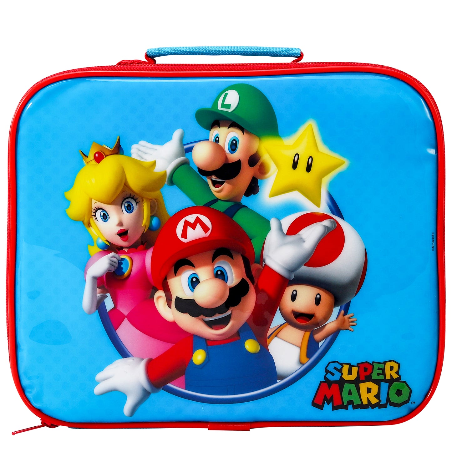 Super Mario Rectangular Insulated Lunch Box Bag for Boys and Girls, Perfect Size for Packing Hot or Cold Snacks for School and Travel, BPA Free