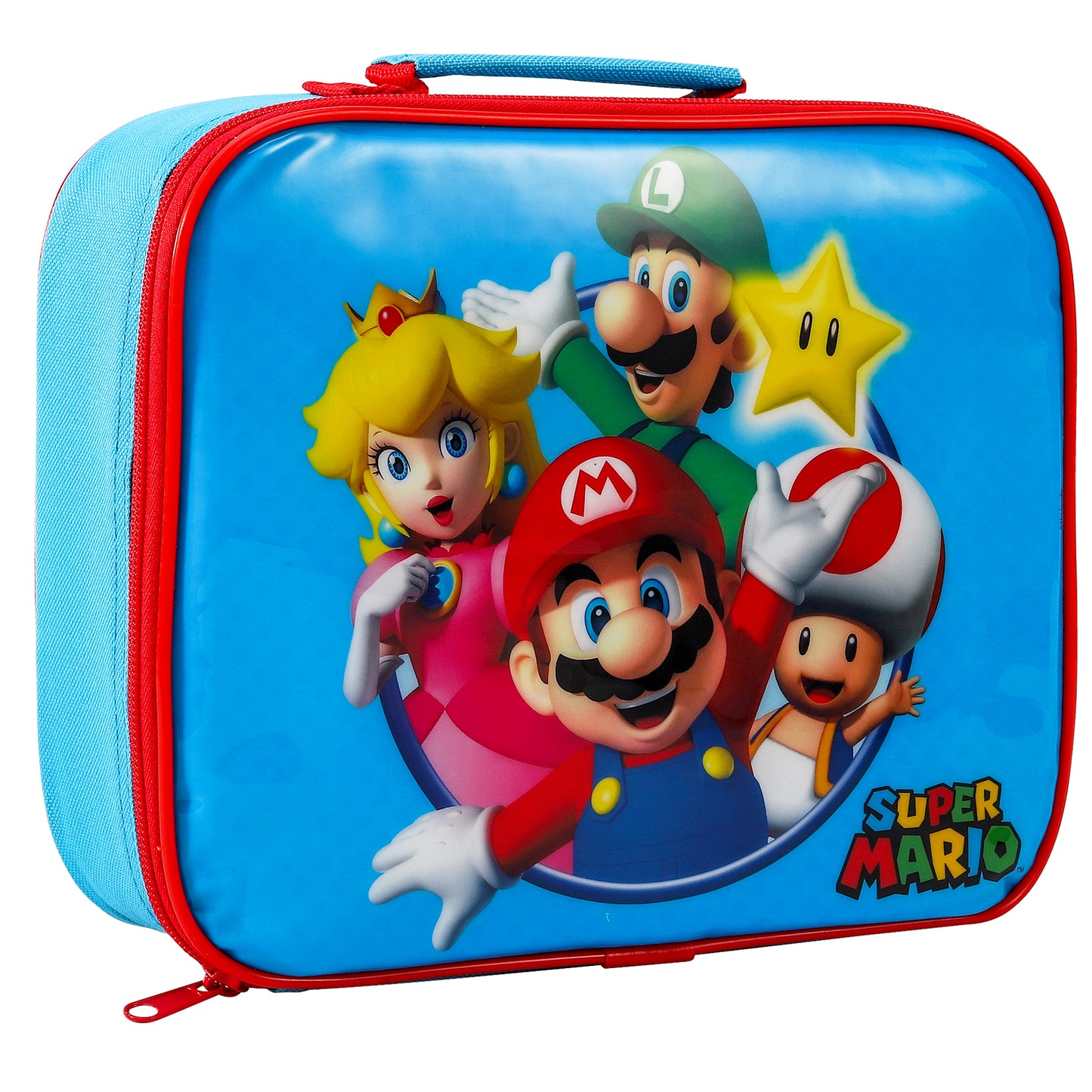 Super Mario Rectangular Insulated Lunch Box Bag for Boys and Girls, Perfect Size for Packing Hot or Cold Snacks for School and Travel, BPA Free