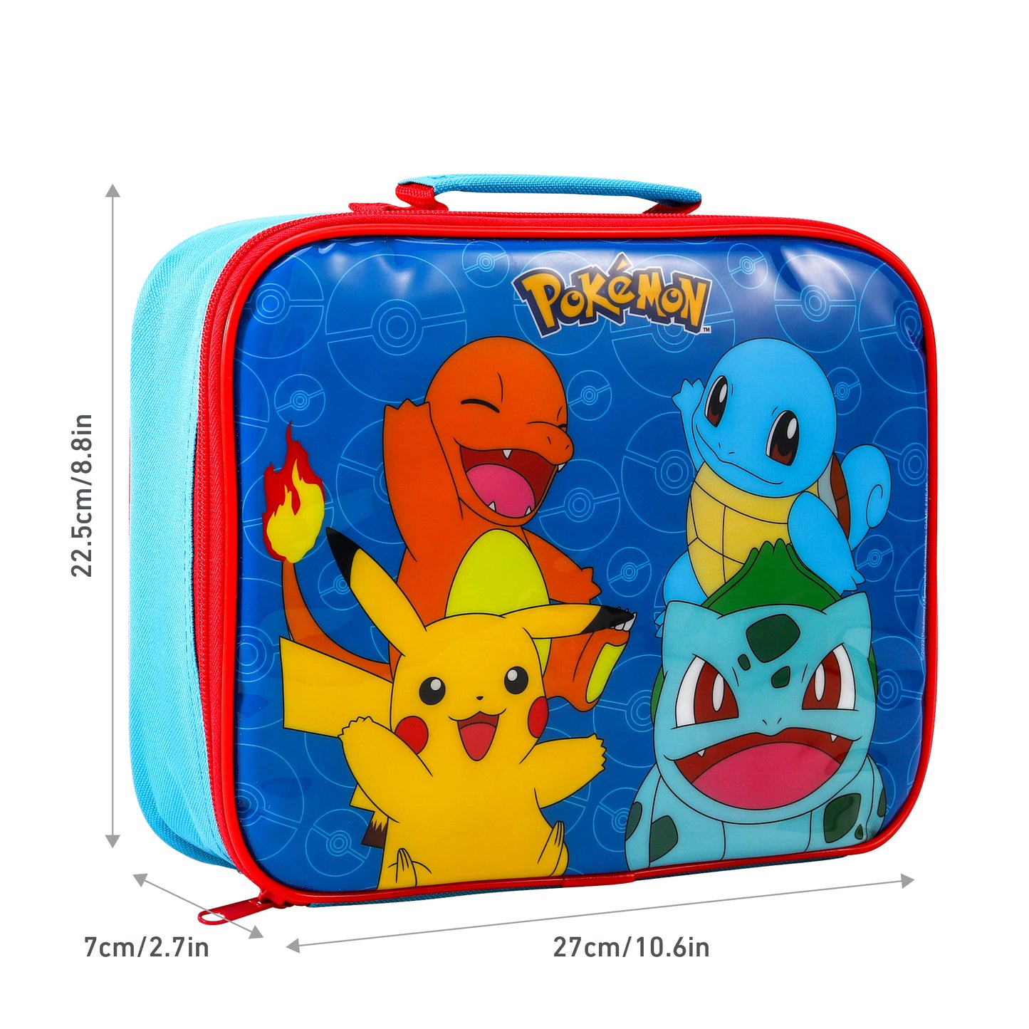 PoKéMoN Rectangular Insulated Lunch Box Bag for Boys and Girls, Perfect Size for Packing Hot or Cold Snacks for School and Travel, BPA Free