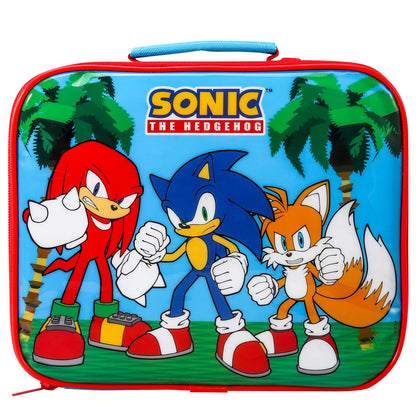 Sonic The Hedgehog Rectangular Insulated Lunch Box Bag for Boys and Girls, Perfect Size for Packing Hot or Cold Snacks for School and Travel, BPA Free