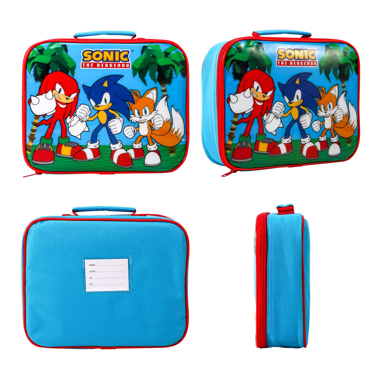 Sonic The Hedgehog Rectangular Insulated Lunch Box Bag for Boys and Girls, Perfect Size for Packing Hot or Cold Snacks for School and Travel, BPA Free