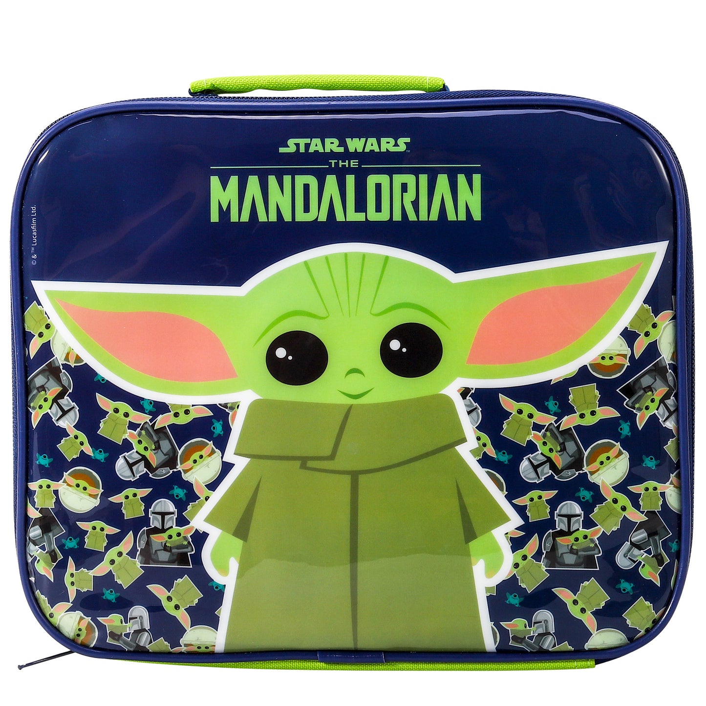 Star Wars Baby Yoda The Mandalorian Rectangular Insulated Lunch Box Bag for Boys and Girls, Perfect Size for Packing Hot or Cold Snacks for School and Travel, BPA Free