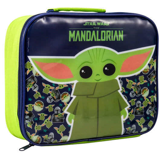 Star Wars Baby Yoda The Mandalorian Rectangular Insulated Lunch Box Bag for Boys and Girls, Perfect Size for Packing Hot or Cold Snacks for School and Travel, BPA Free