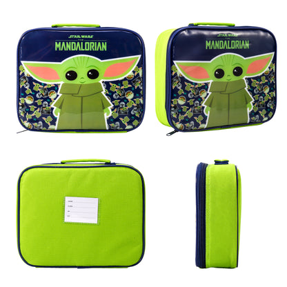 Star Wars Baby Yoda The Mandalorian Rectangular Insulated Lunch Box Bag for Boys and Girls, Perfect Size for Packing Hot or Cold Snacks for School and Travel, BPA Free