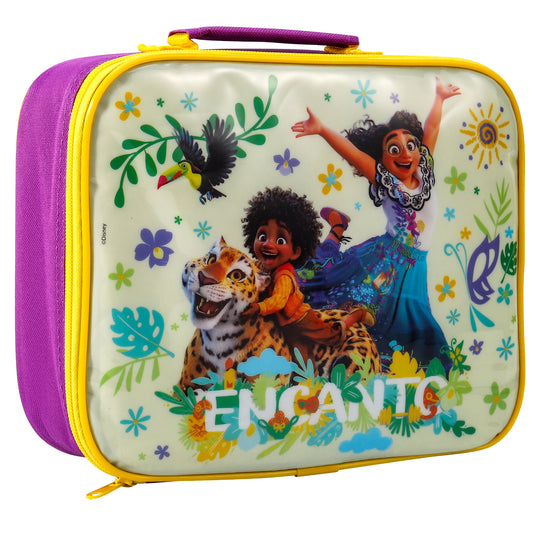 Encanto Rectangular Insulated Lunch Box Bag for Boys and Girls, Perfect Size for Packing Hot or Cold Snacks for School and Travel, BPA Free