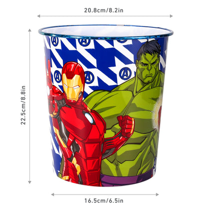 Avengers Kids Childrens Waste Bucket Paper Bin Basket for Bedroom Study Desk Dustbin