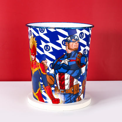 Avengers Kids Childrens Waste Bucket Paper Bin Basket for Bedroom Study Desk Dustbin