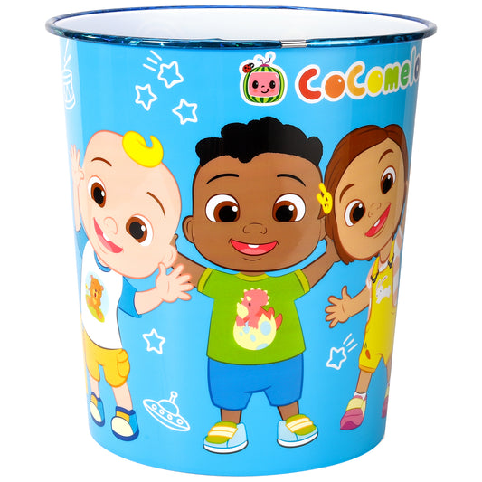 Cocomelon Kids Childrens Waste Bucket Paper Bin Basket for Bedroom Study Desk Dustbin