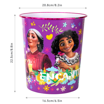 Encanto Kids Childrens Waste Bucket Paper Bin Basket for Bedroom Study Desk Dustbin