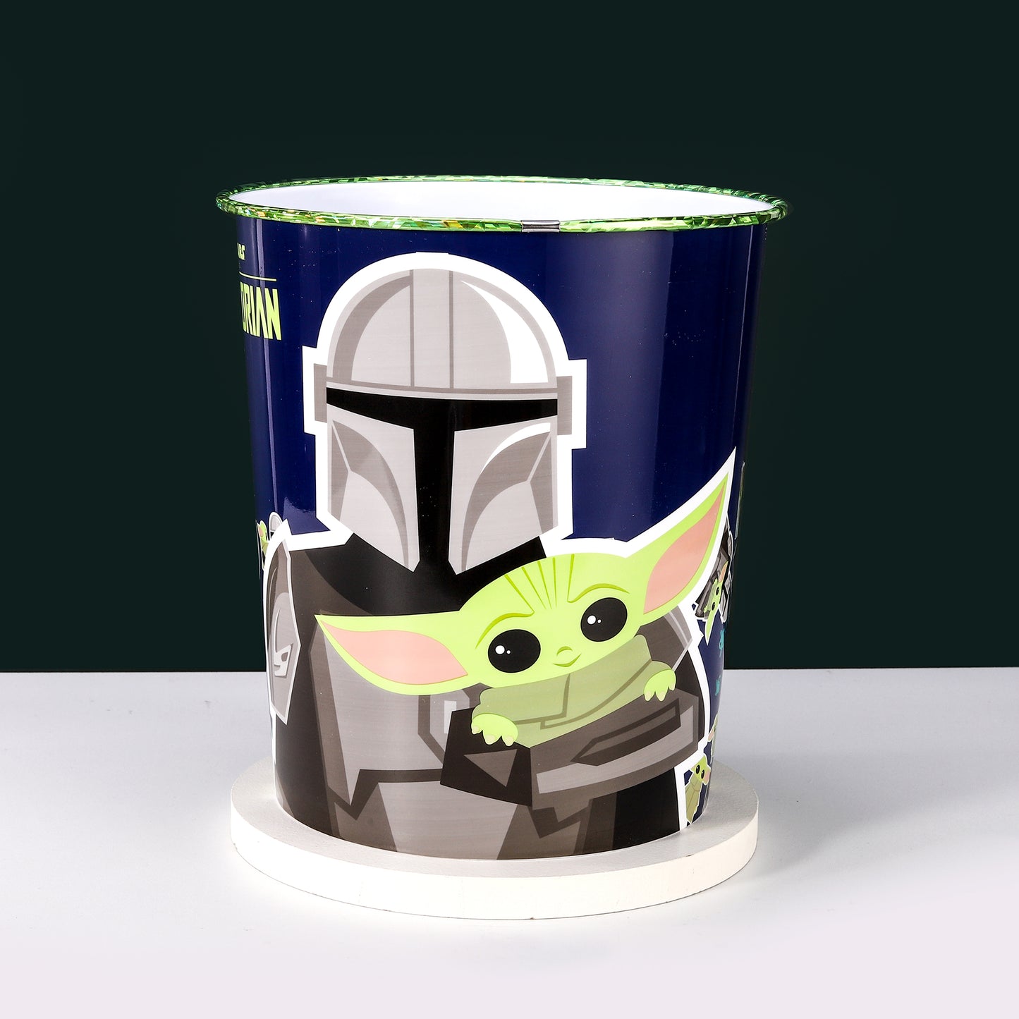 Star Wars Mandalorian Kids Childrens Waste Bucket Paper Bin Basket for Bedroom Study Desk Dustbin