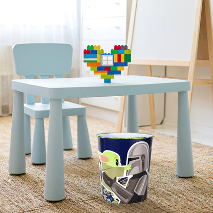 Star Wars Mandalorian Kids Childrens Waste Bucket Paper Bin Basket for Bedroom Study Desk Dustbin