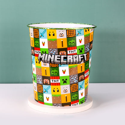 Minecraft Kids Childrens Waste Bucket Paper Bin Basket for Bedroom Study Desk Dustbin