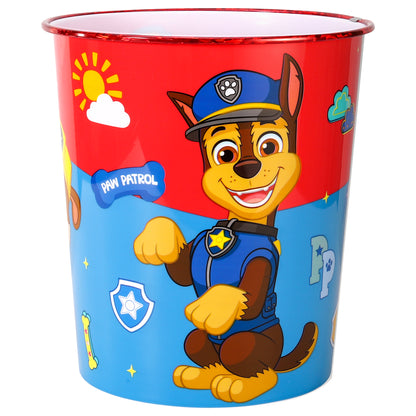 Paw Patrol Kids Childrens Waste Bucket Paper Bin Basket for Bedroom Study Desk Dustbin