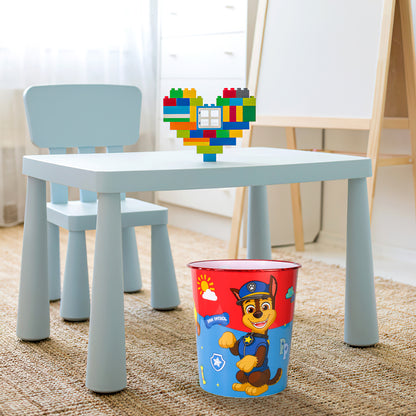 Paw Patrol Kids Childrens Waste Bucket Paper Bin Basket for Bedroom Study Desk Dustbin