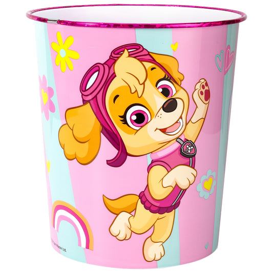 Paw Patrol Kids Childrens Waste Bucket Paper Bin Basket for Bedroom Study Desk Dustbin