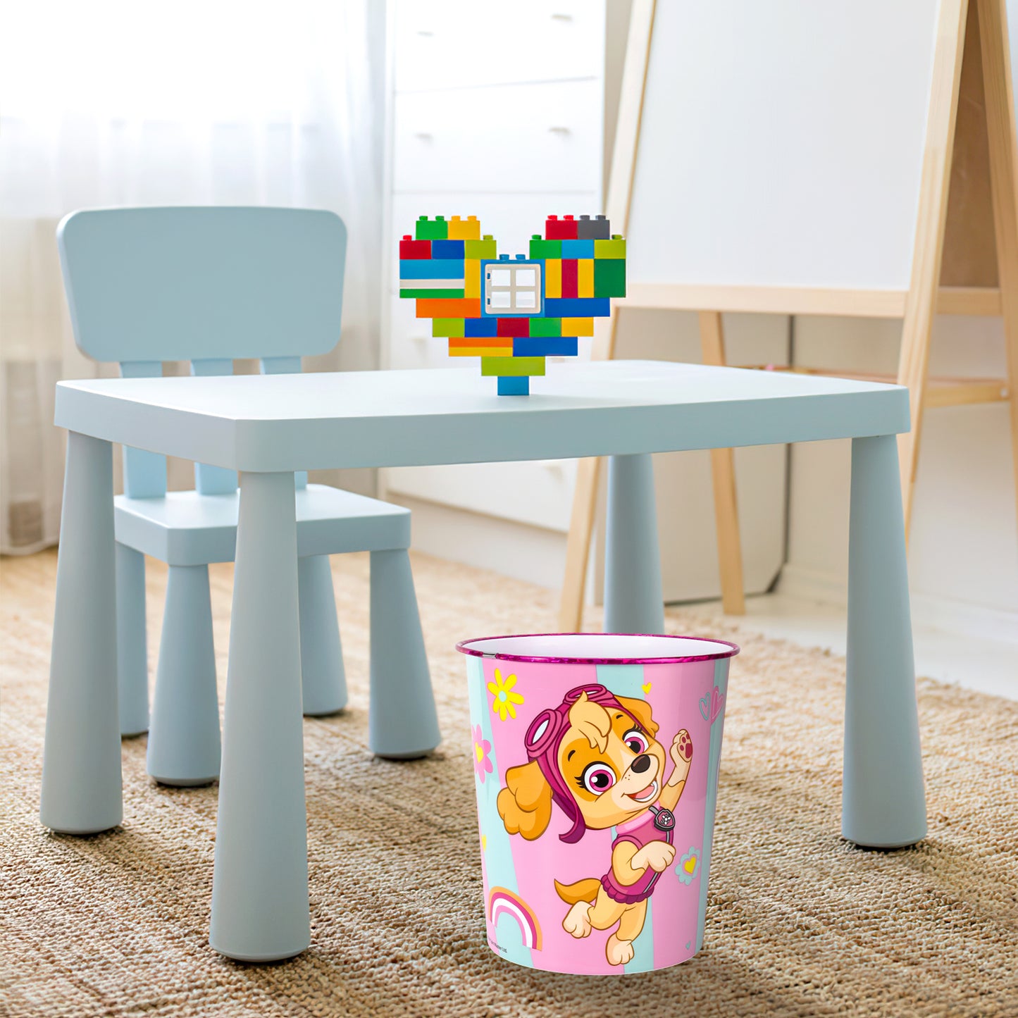 Paw Patrol Kids Childrens Waste Bucket Paper Bin Basket for Bedroom Study Desk Dustbin