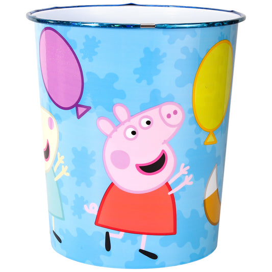 Peppa Pig Kids Childrens Waste Bucket Paper Bin Basket for Bedroom Study Desk Dustbin