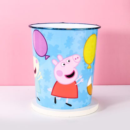 Peppa Pig Kids Childrens Waste Bucket Paper Bin Basket for Bedroom Study Desk Dustbin