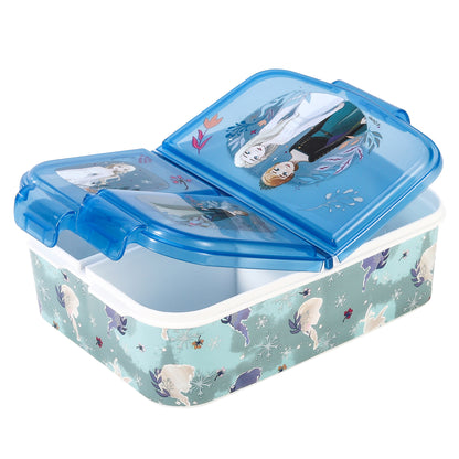 Frozen Kids Childrens Multi Compartment Rectangular School Travel Lunch Food Box Sandwich Bento Container, BPA Free