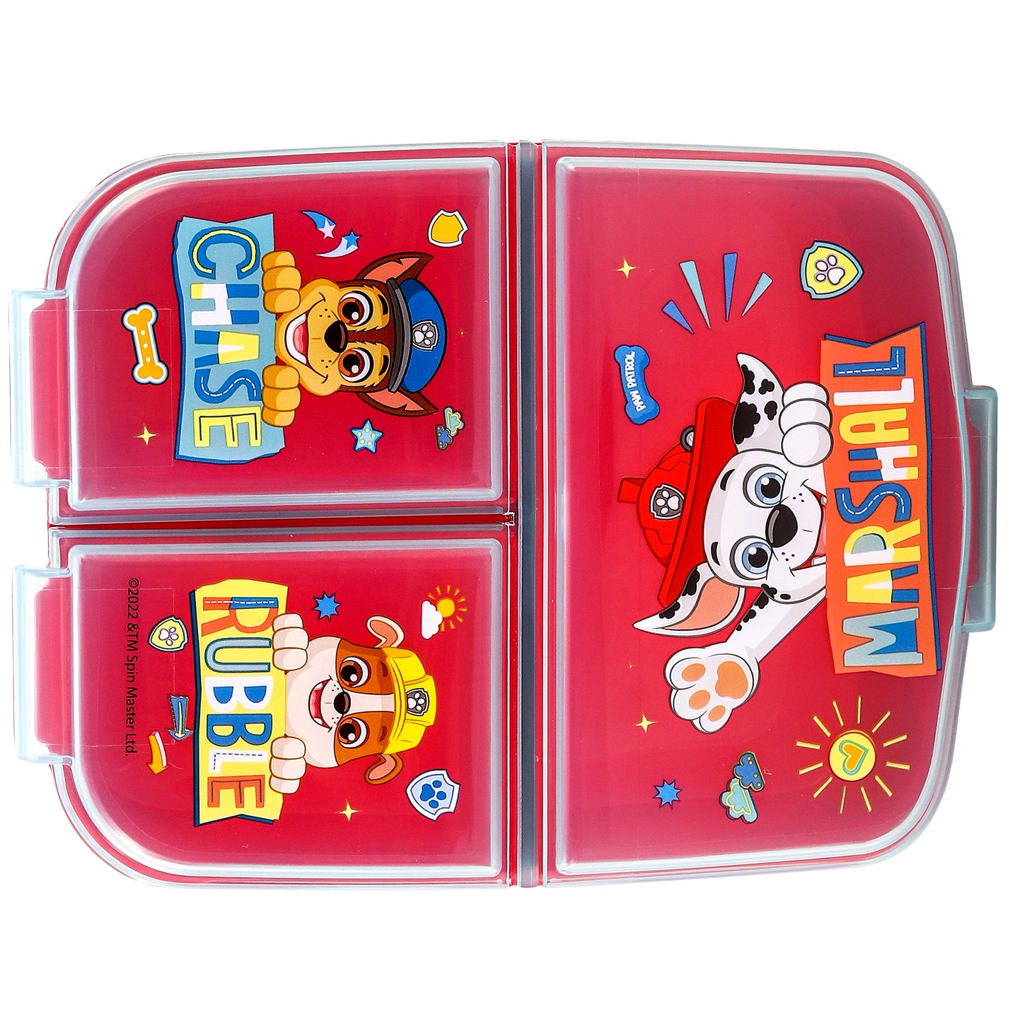 Paw Patrol Kids Childrens Multi Compartment Rectangular School Travel Lunch Food Box Sandwich Bento Container, BPA Free