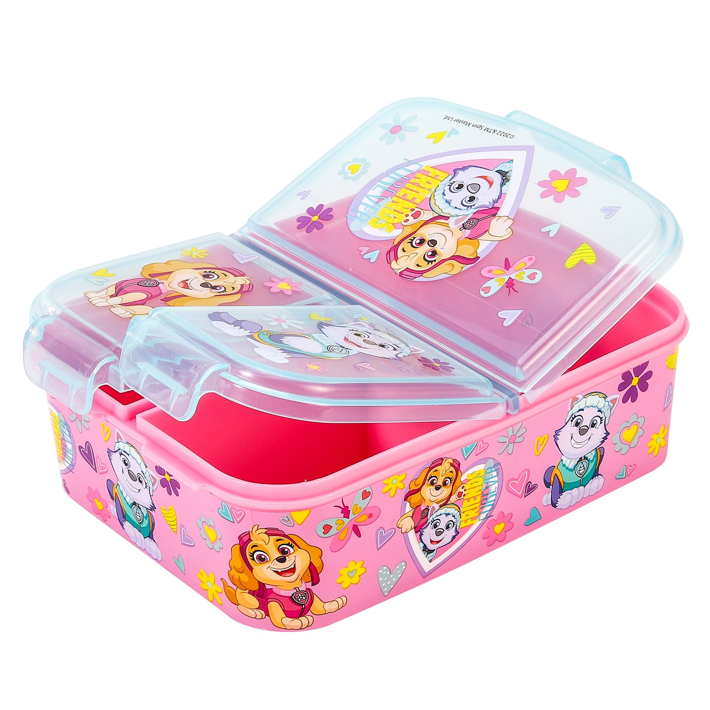 Paw Patrol Kids Childrens Multi Compartment Rectangular School Travel Lunch Food Box Sandwich Bento Container, BPA Free