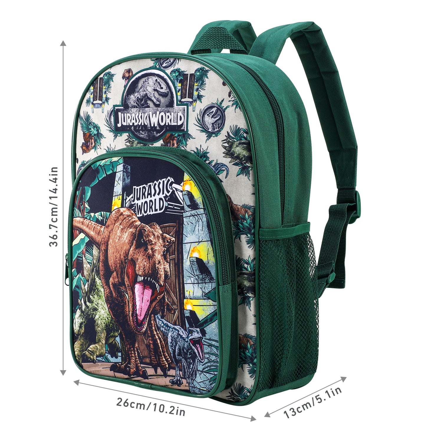 Jurassic World Kids Childrens Premium Backpack School Rucksack Travel Bag, Multicolour