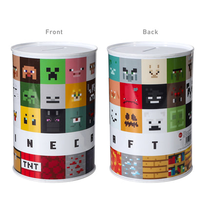 Minecraft Kids Money Piggy Bank Coin Saving Cash Tin Metal Box Boys Girls Multicolour