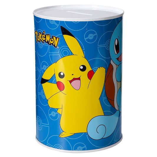 PoKéMoN Kids Money Piggy Bank Coin Saving Cash Tin Metal Box Boys Girls Multicolour