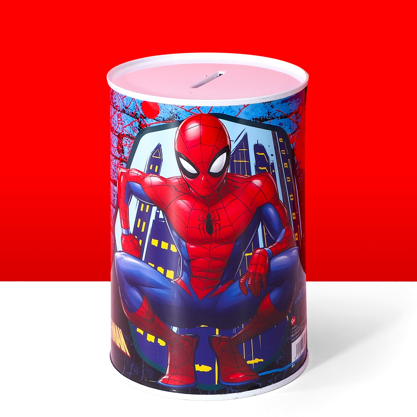 Spiderman Kids Money Piggy Bank Coin Saving Cash Tin Metal Box Boys Girls Multicolour