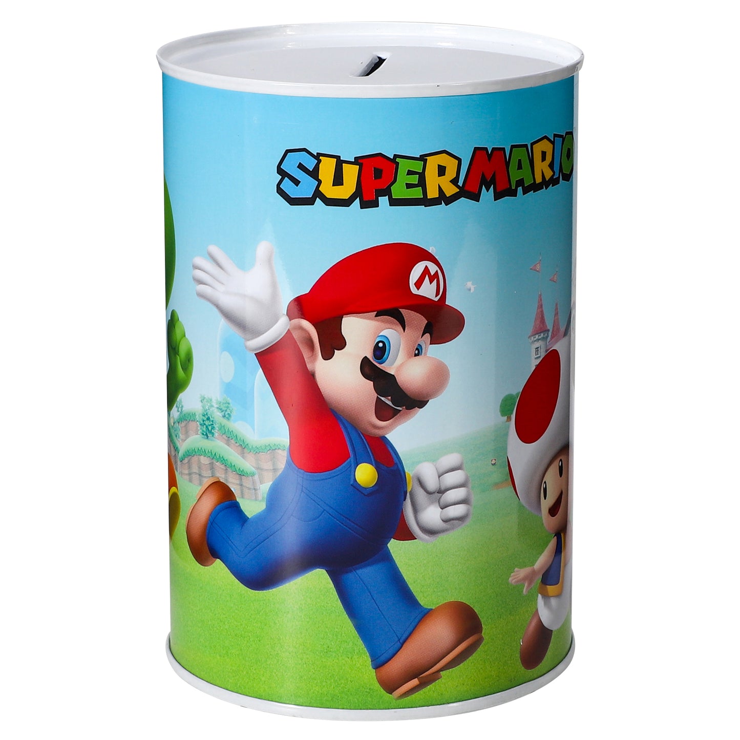 Super Mario Kids Money Piggy Bank Coin Saving Cash Tin Metal Box Boys Girls Multicolour