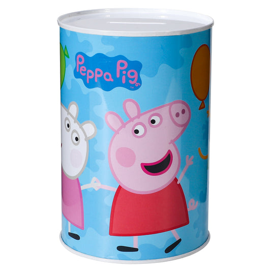 Peppa Pig Kids Money Piggy Bank Coin Saving Cash Tin Metal Box Boys Girls Multicolour