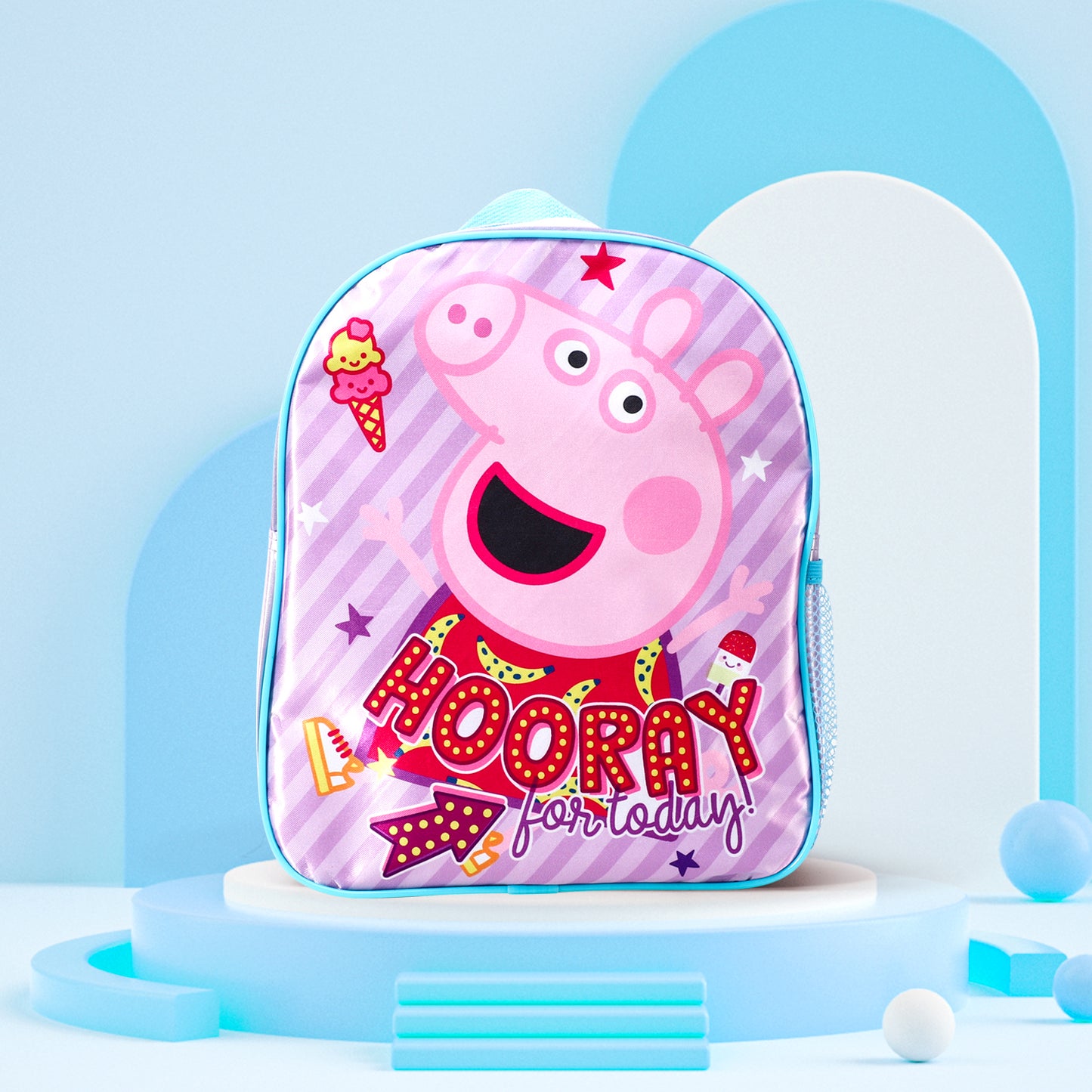 Peppa Pig Kids Childrens Premium Backpack School Rucksack Travel Bag Boys Girls with side mesh pocket