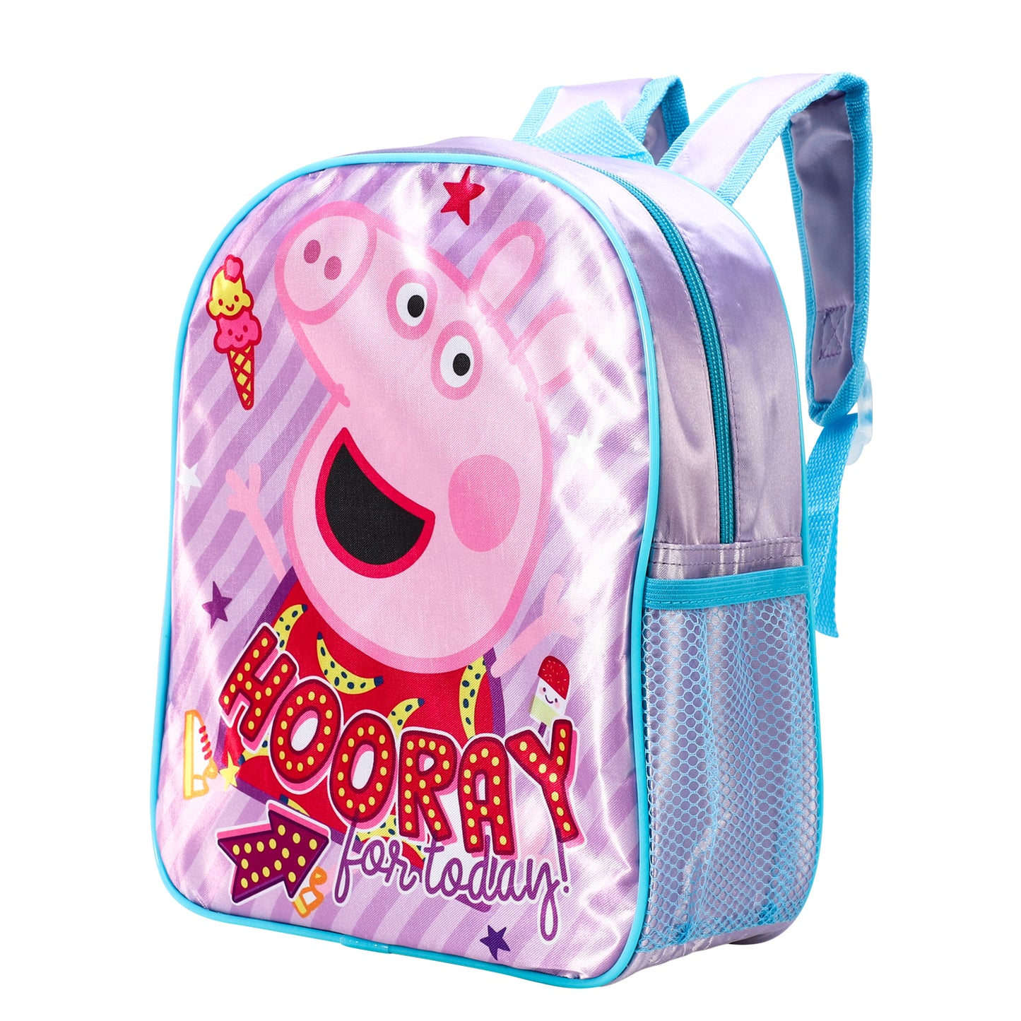 Peppa Pig Kids Childrens Premium Backpack School Rucksack Travel Bag Boys Girls with side mesh pocket