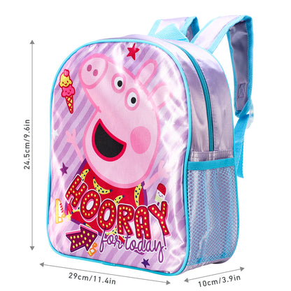 Peppa Pig Kids Childrens Premium Backpack School Rucksack Travel Bag Boys Girls with side mesh pocket